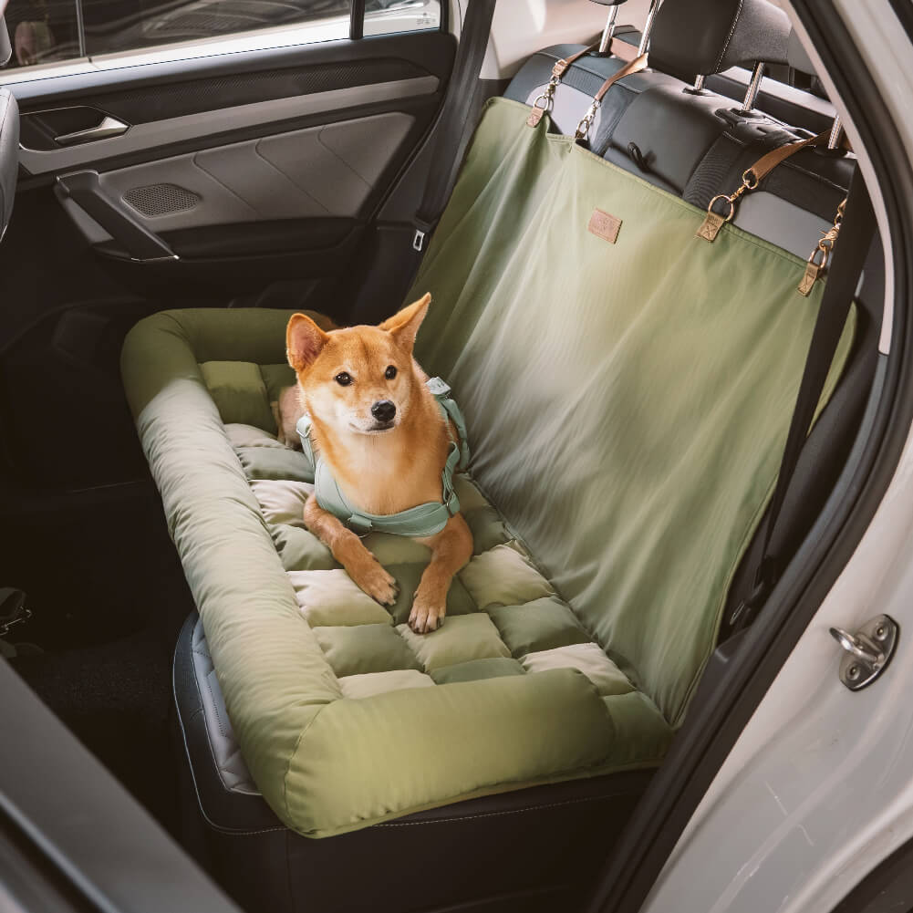 Travel Bolster Safety Back Seat Large Dog Car Seat Bed - Chessboard Lounge