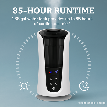 Deluxe Warm And Cool Mist Ultrasonic Humidifier