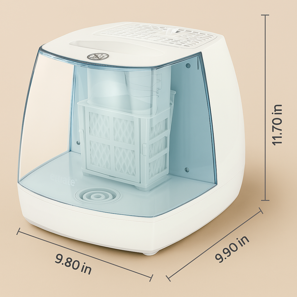 Equate 1 Point 1 Gallon Invisible Cool Mist Humidifier