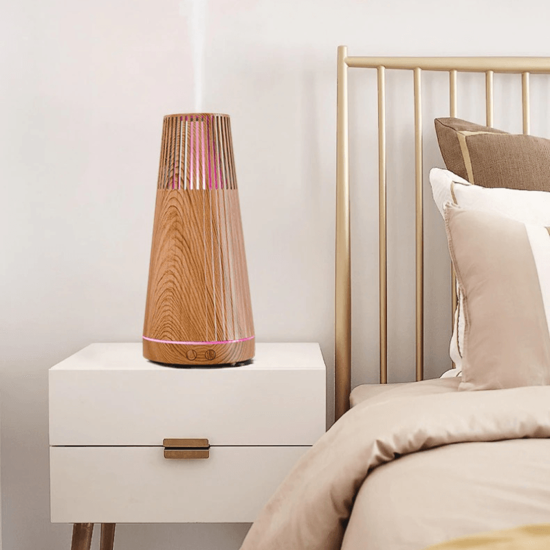 USB Portable Wood Grain Diffuser With Efficient Essential Oils