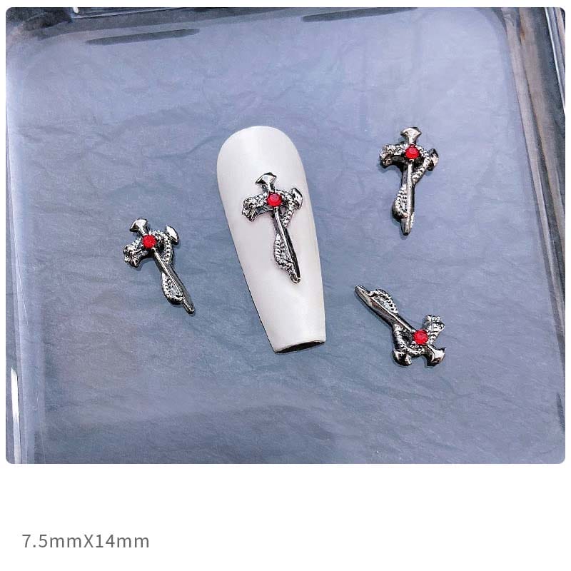 Gothastic 3D Gothic Halloween Nail Charms – Pack of 10