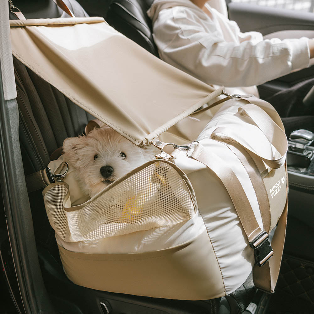 Dog Car Seat Sunshade - Pup Rover Waterproof Breathable Sun Safety Protection Dog Booster Car Seat