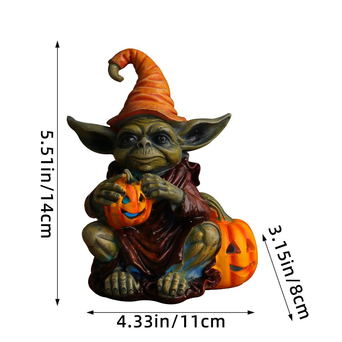 Ghoulie Halloween Resin Statue with Pumpkin Lamp | BUY 1 GET 1 FREE