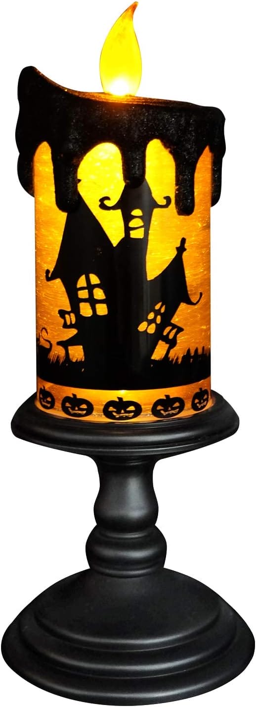 Candlite 10′′ Grand Glittering Halloween LED Candles