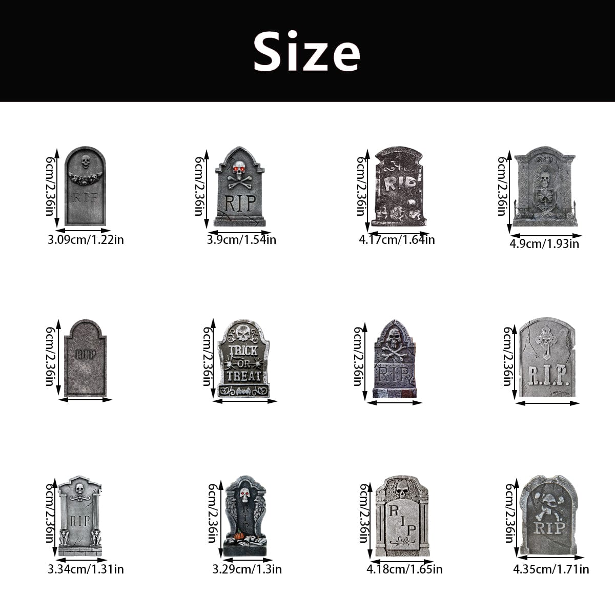 Tombcake Halloween Cupcake Toppers