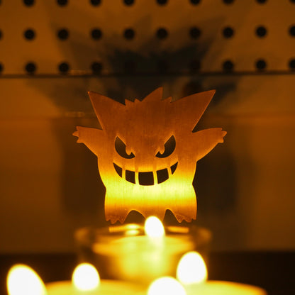 Gengar&Pikachu Wooden  projection candlestick