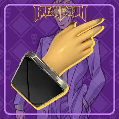 Jojo's Kira Yoshikage Funny Phone Case with Hand Model Stand