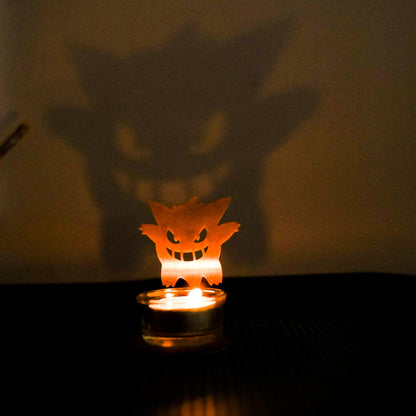 Gengar&Pikachu Wooden  projection candlestick