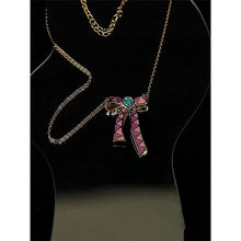 JOJO‘s 925 Silver Colorful Enamel Sweet and Lovely Bow Necklace