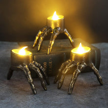 Duskandle Halloween Hand & Skull Candle Holder Set of 3