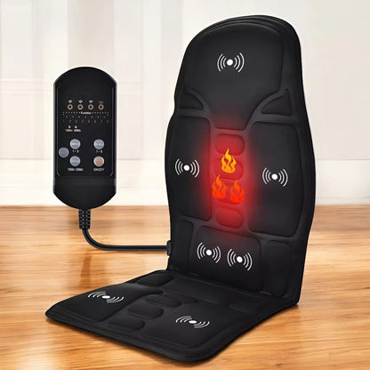 Electric Massage Chair Pad with Soothing Heat Therapy - Ideal for Home & Car