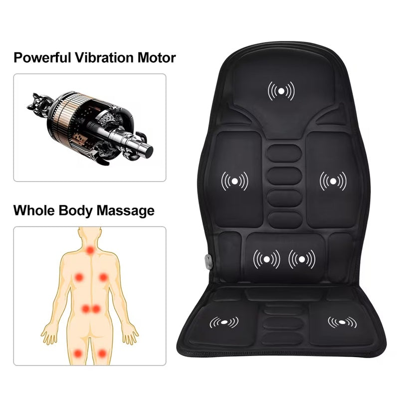 Electric Massage Chair Pad with Soothing Heat Therapy - Ideal for Home & Car
