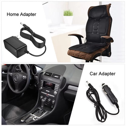 Electric Massage Chair Pad with Soothing Heat Therapy - Ideal for Home & Car