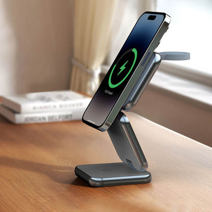 ChargeNest 3 in 1 접이식 MagSafe 충전기 
