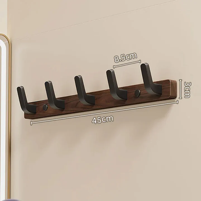 Minimalist Wall-Mounted Coat Hook with Wood & Metal Coat Holder