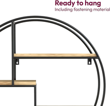 Industrial Round Wall Shelf