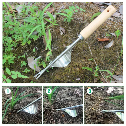 Long Handle V-Shaped Weed Puller Tool
