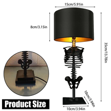 Handcrafted Gothic Skeleton Table Lamp