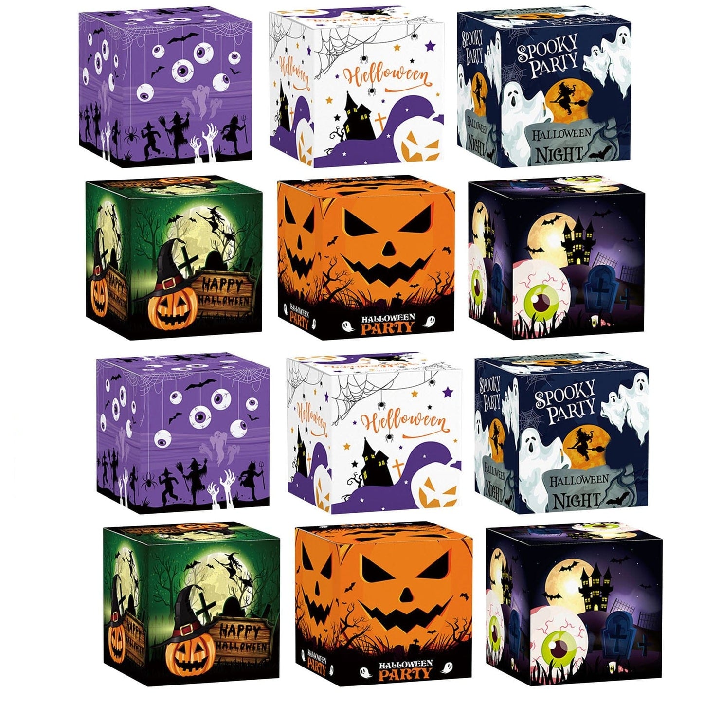 Pacreep 12pc Halloween Gift Bags for Candy & Treat Packaging