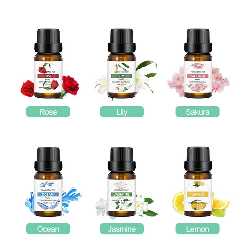 Flame Aroma Diffuser With Organic Essential Oil Set