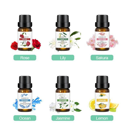 Flame Aroma Diffuser With Organic Essential Oil Set