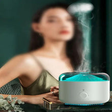 LED Air Humidifier With The Stylish Smoke Ring Spray