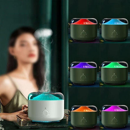 LED Air Humidifier With The Stylish Smoke Ring Spray