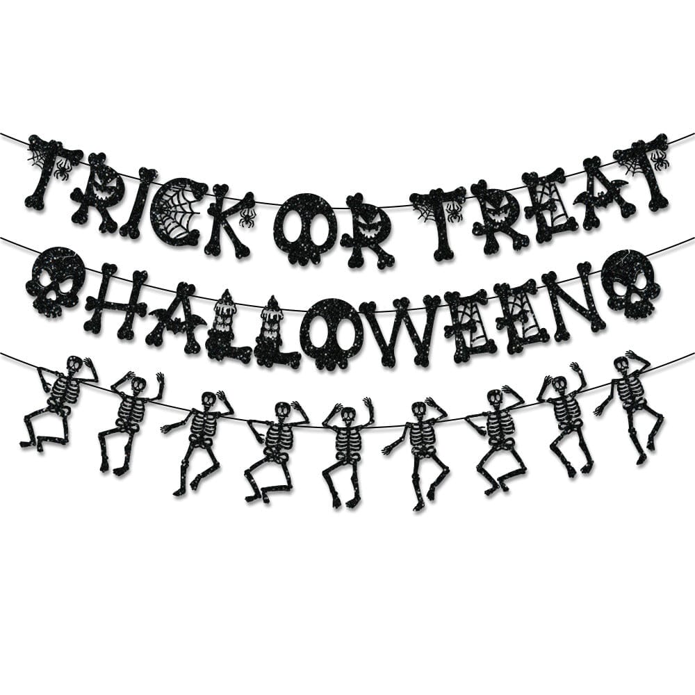 Greetreat Set of 3 Happy Halloween Trick or Treat Banners