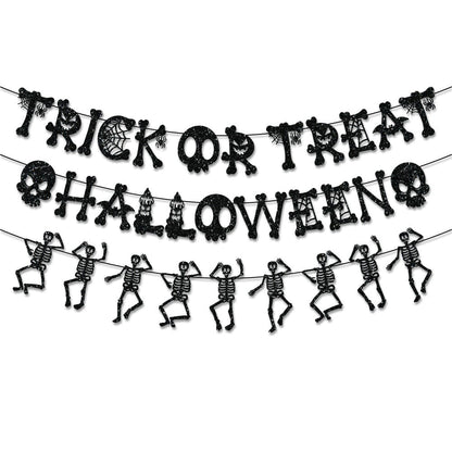 Greetreat Set of 3 Happy Halloween Trick or Treat Banners