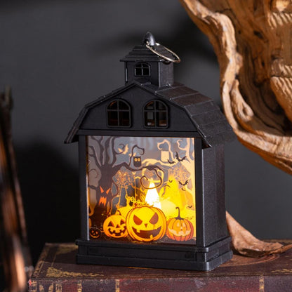 Illuminova Vintage Halloween Lantern with Flameless Candle – Set of 4