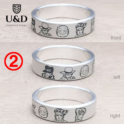 Custom cartoon character sterling silver anime ring JOJO