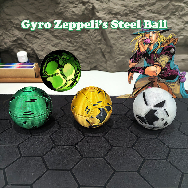 JoJo's Bizarre Adventure Steel Ball Run Gyro Zeppeli Golden Spin Steel Ball