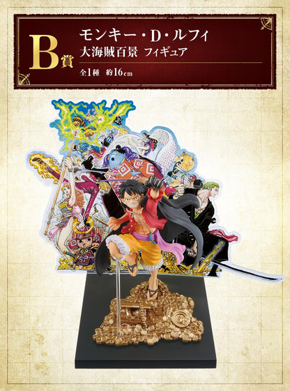 Figurine One Piece - Monkey D. Luffy Ichiban Kuji WT100 Memorial Eiichiro Oda Draws Great Pirate