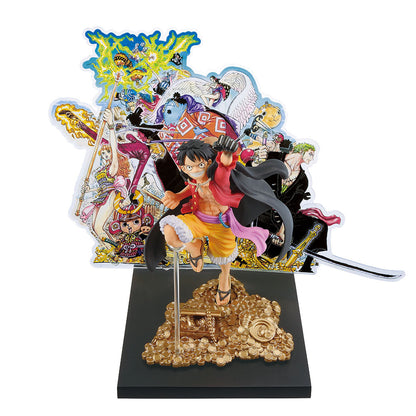 Figurine One Piece - Monkey D. Luffy Ichiban Kuji WT100 Memorial Eiichiro Oda Draws Great Pirate