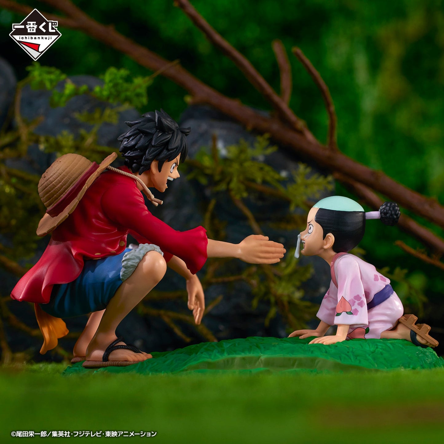 Figurine One Piece - Monkey D. Luffy & Momonosuke Ichiban Kuji New Dawn Revible Moment