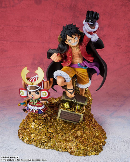 Figurine One Piece - Monkey D. Luffy & Chopper Figuarts Zero 100WT Daikaizoku Hyakkei