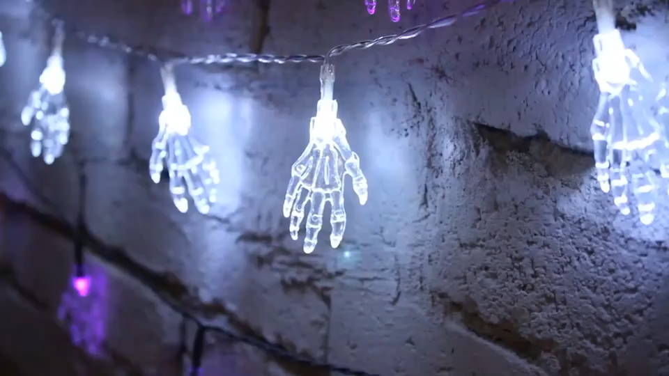 Starbones Solar LED Halloween Skeleton Hand Lamp String