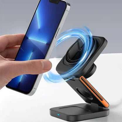 FlexiMag Trio: 3 in 1 접이식 MagSafe 충전 스탠드 