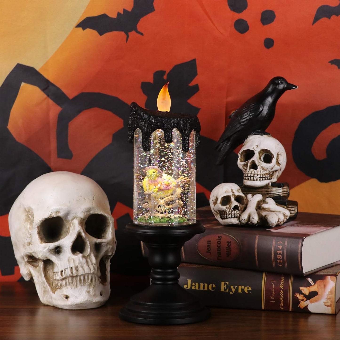 Candlite 10′′ Grand Glittering Halloween LED Candles