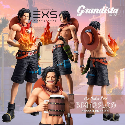 Figurine One Piece - Portgas D. Ace Grandista Nero