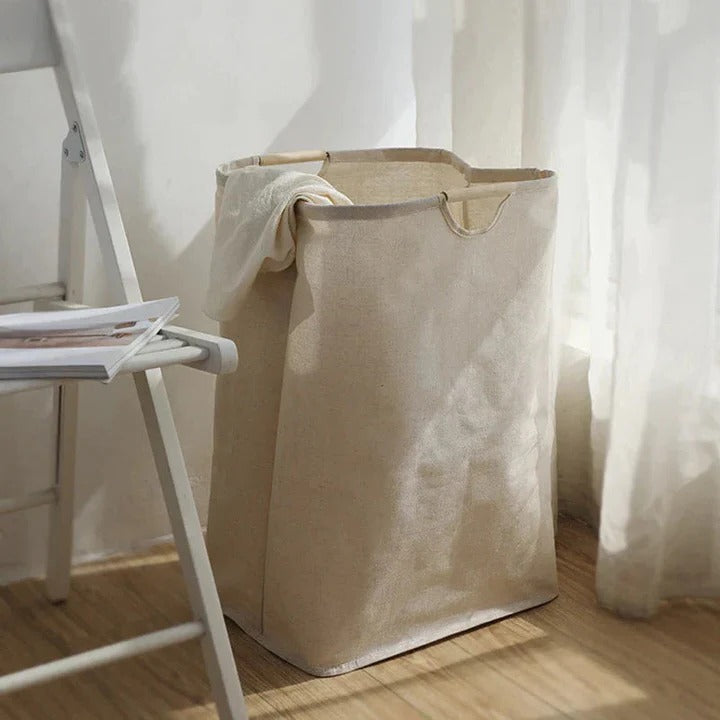 Japanese style, Cotton linen Laundry Basket