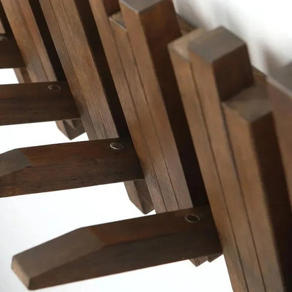Natural Wood Coat Hook Rack