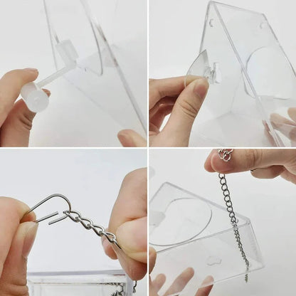 Clear Acrylic Hanging Bird Feeder