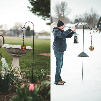 Metal Hanging Bird Feeder Set