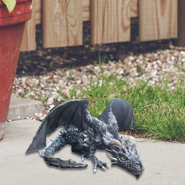 Crouching Dragon Guardian Statue