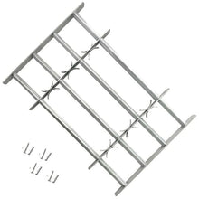 Adjustable safety grille for windows with 3 crossbars