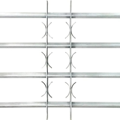 Adjustable safety grille for windows with 3 crossbars