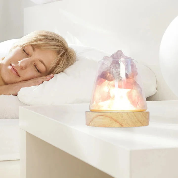 Himalayan Salt Lamp, Crystal Night Light & Essential Oil Diffuser