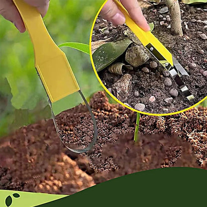 Portable Weeder Tool with Iron Loop Handle