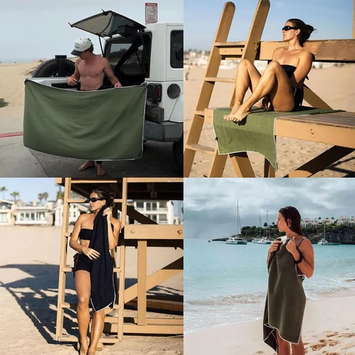 Magnetic Quick-Dry Beach Towel